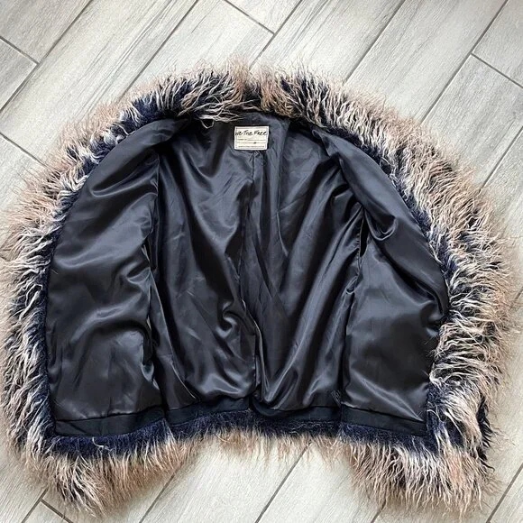 Free People Ombre All Night Faux Fur Jacket - NEW - Picture 8 of 14